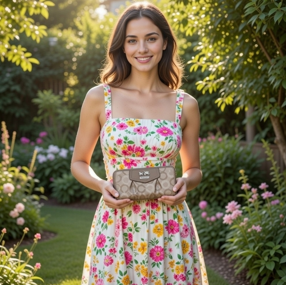 Coach Dotted Signature Long Wallet - Picture 4 of 6